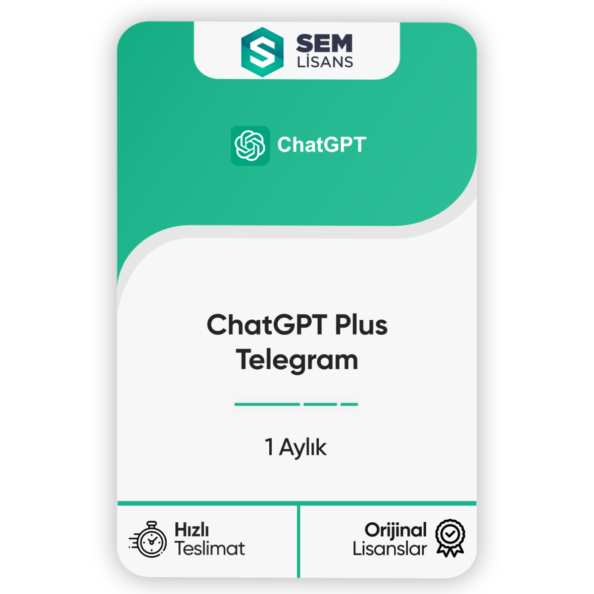 chatgpt plus telegram 1 aylik