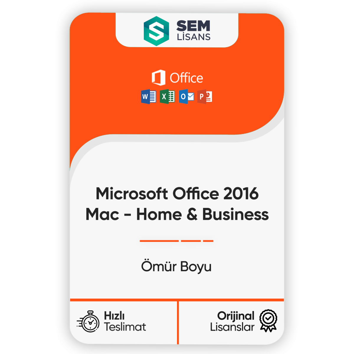 microsoft office 2016 mac home business omur boyu kullanim turuncu