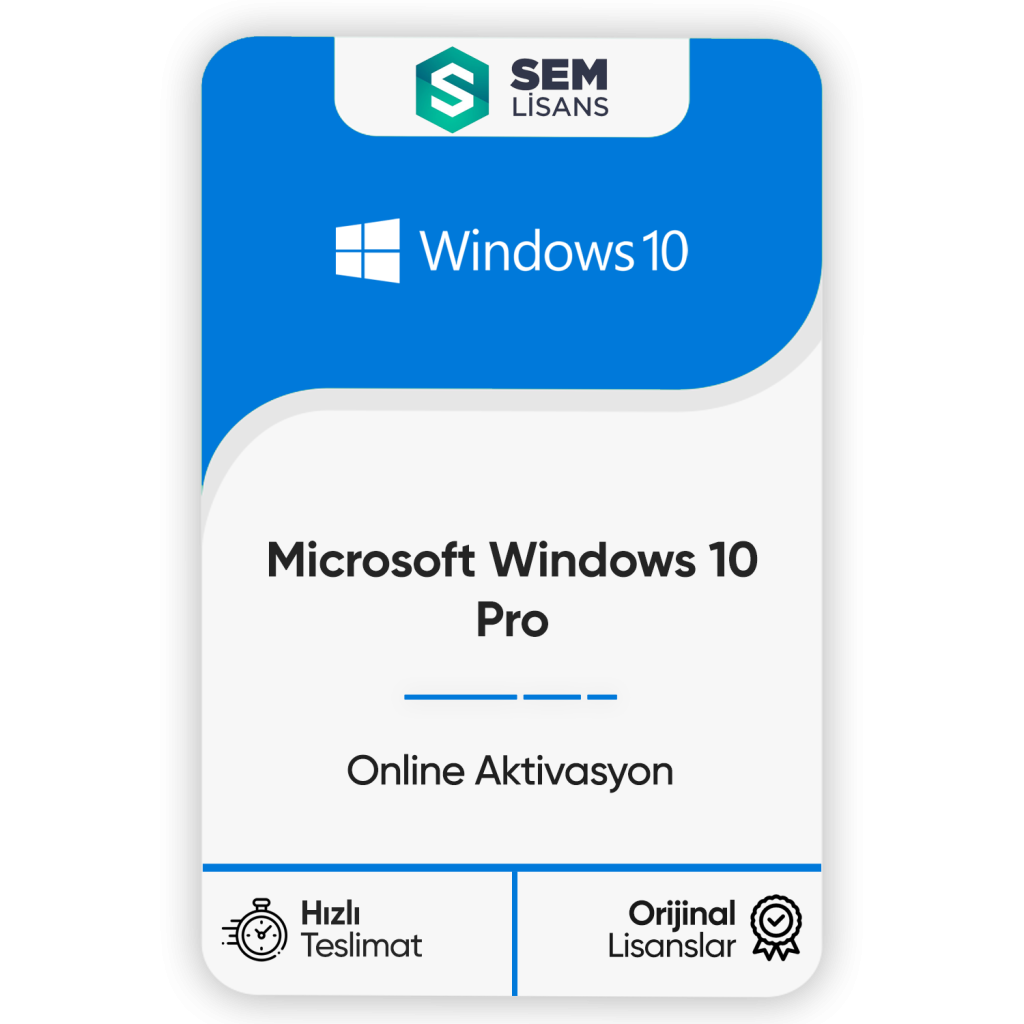 microsoft windows 10 pro online aktivasyon mavi