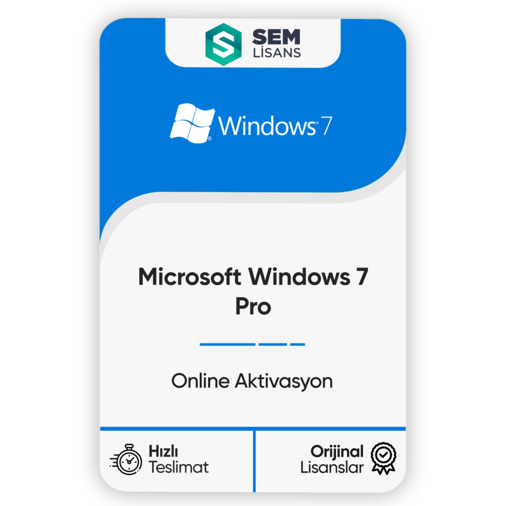 microsoft windows 7 pro retail online aktivasyon renkli