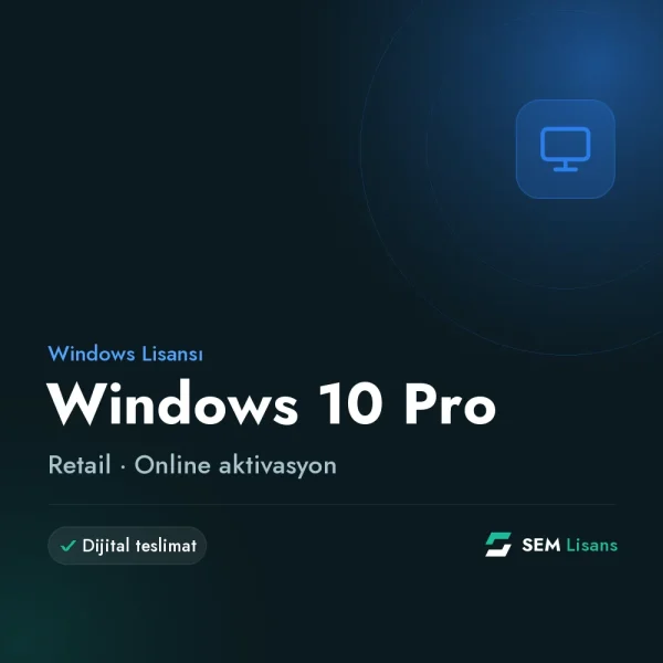 Windows 10 Pro Retail - Online Aktivasyon