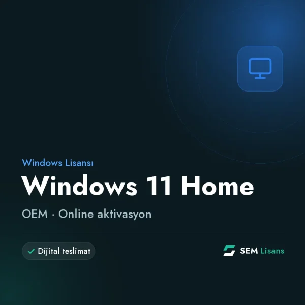Windows 11 Home OEM - Online Aktivasyon