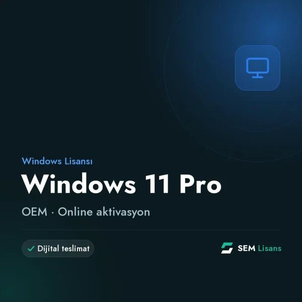 Windows 11 Pro OEM - Online Aktivasyon